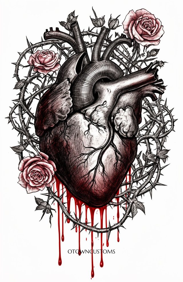 Love's Folly Anatomical Heart Gothic Dark