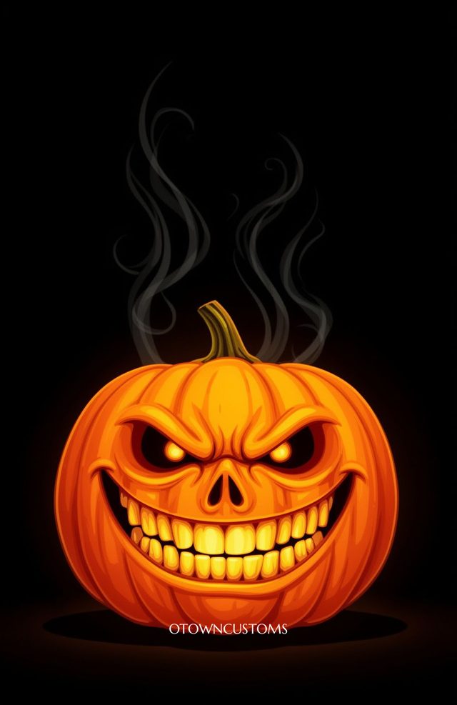 Scary Pumpkin Art Jack's Glee Halloween