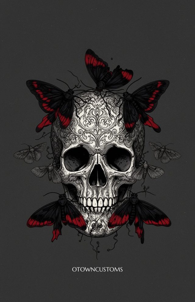 Ornate Skull Moths Velvet Wings