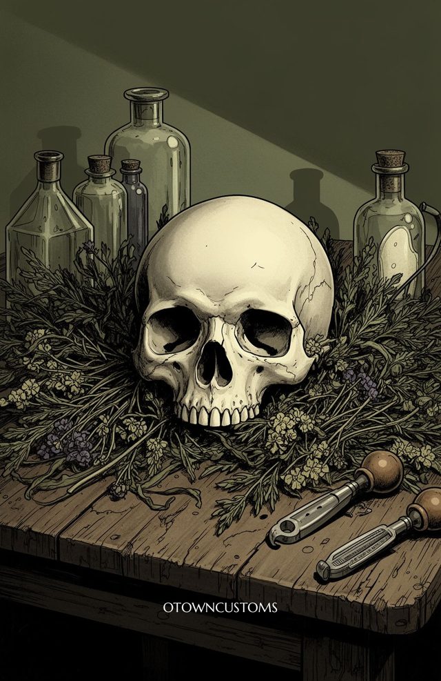 Skull Herbal Remedies Dark Academia