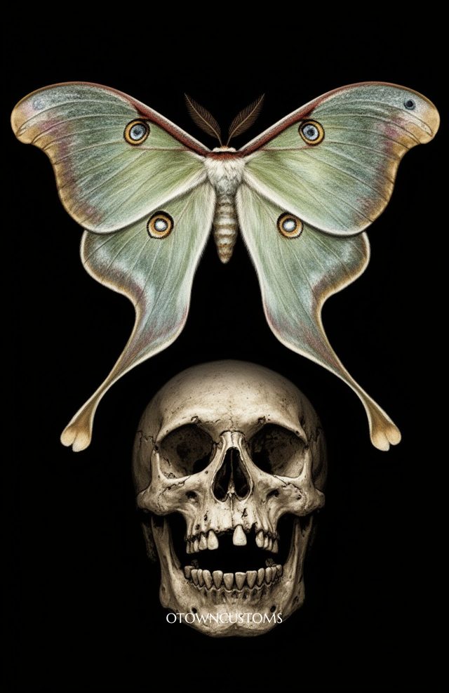 Surreal Macabre Illustration Luna Dance Above Mortality