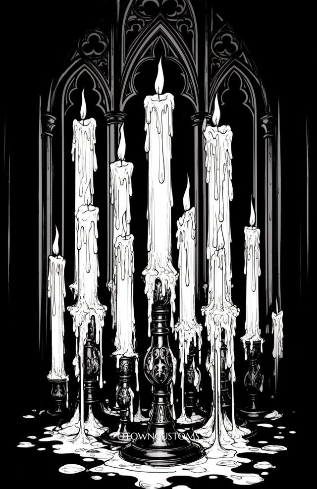 Gothic Line Art
