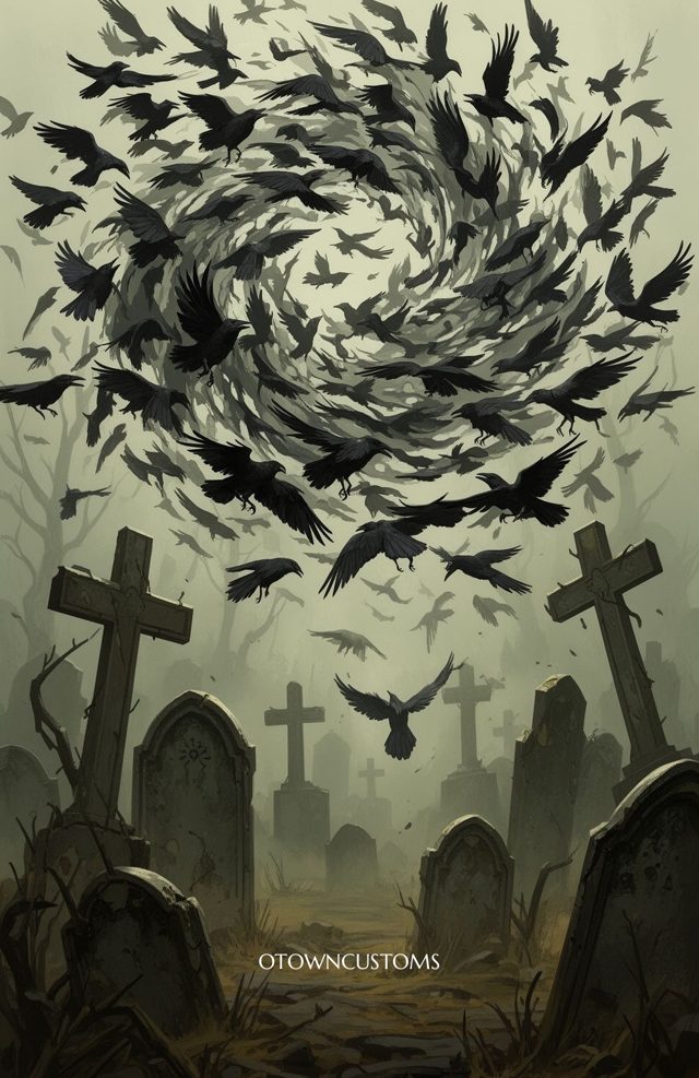 Graveyard Crows Over Silent Graves