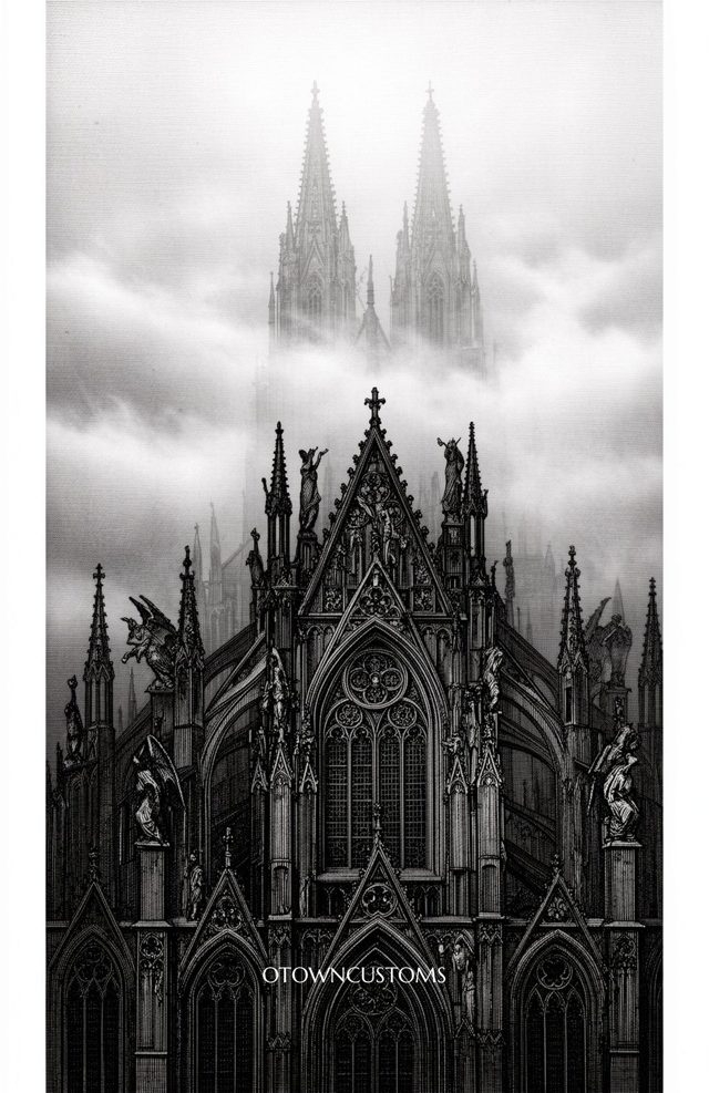 Gothic Architecture Foggy Cathedral Shrouded Mystery
