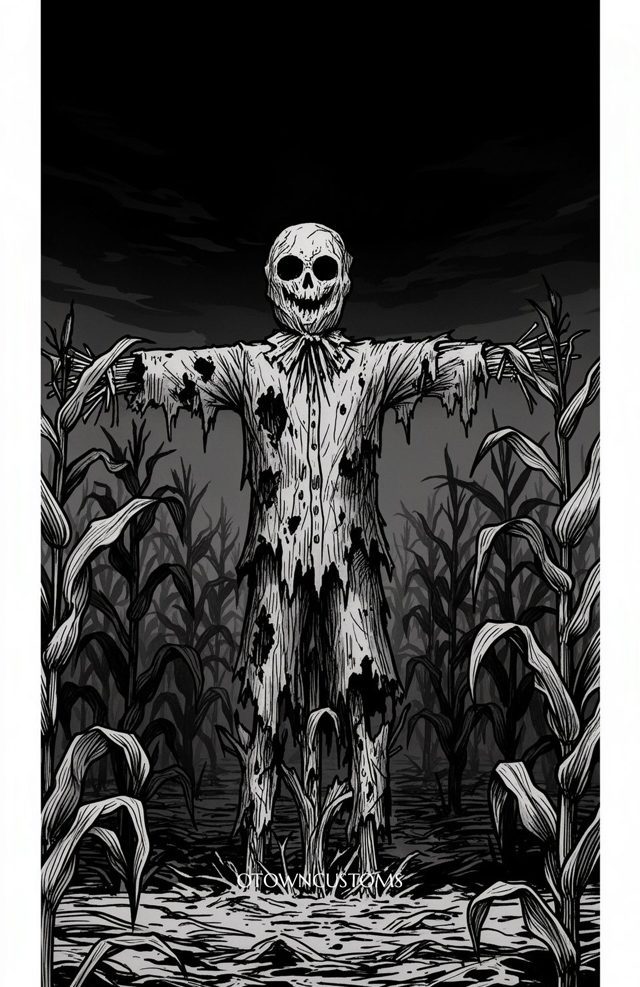 Scary Scarecrow Cornfield Guardian