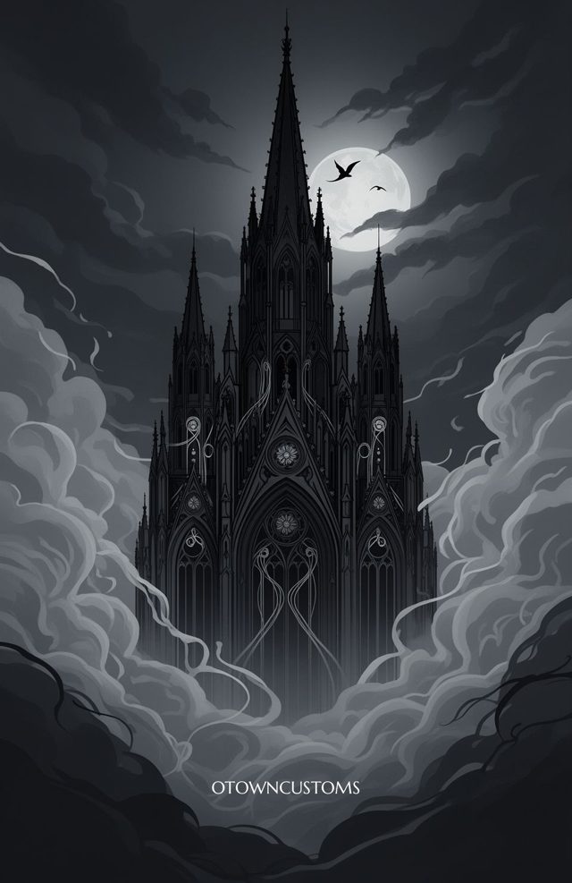 Gothic Cathedral Moodily Embraced by Fog
