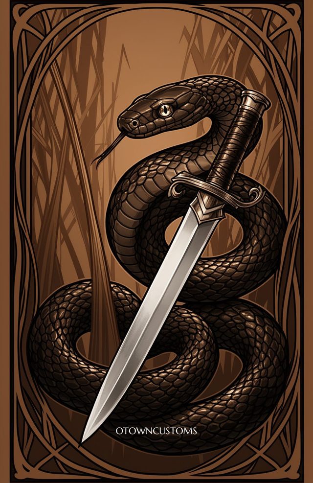Art Nouveau Illustration Venomous Embrace