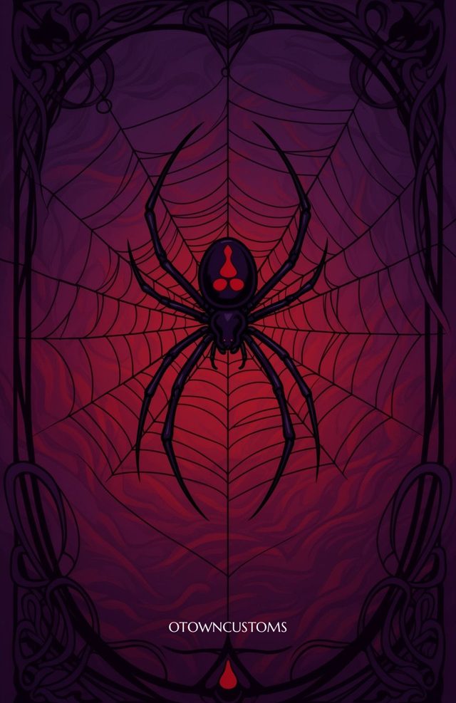 Art Nouveau Spider Web Midnight Whispers