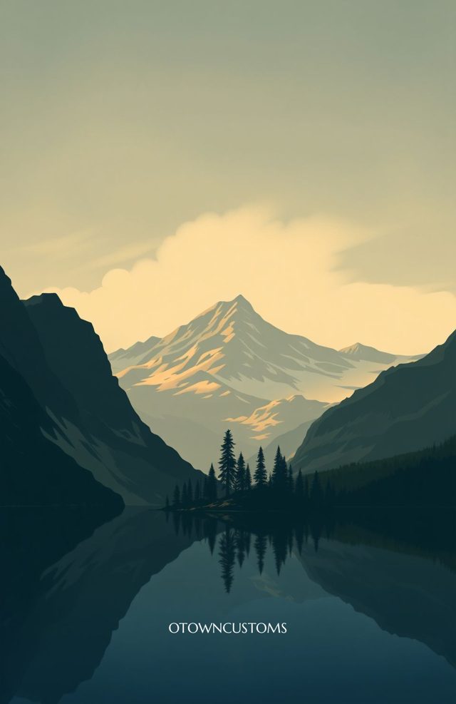 Minimalist Mountain Glacier Alpine Vista