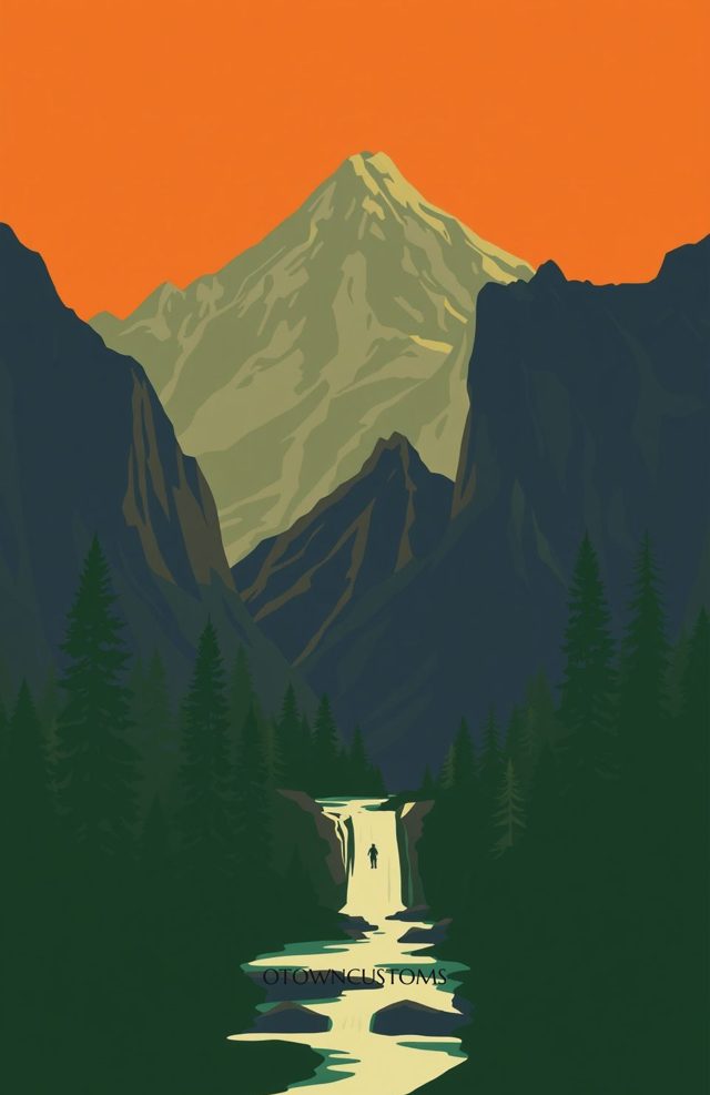 Minimalist Scenic Sequoia Mountain Vista
