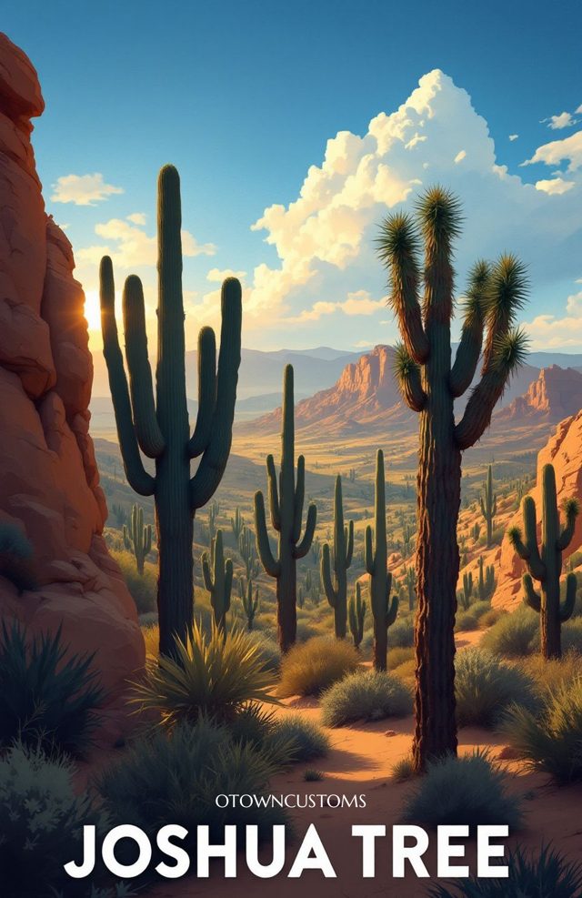 Desert Landscape Cholla Cactus Garden