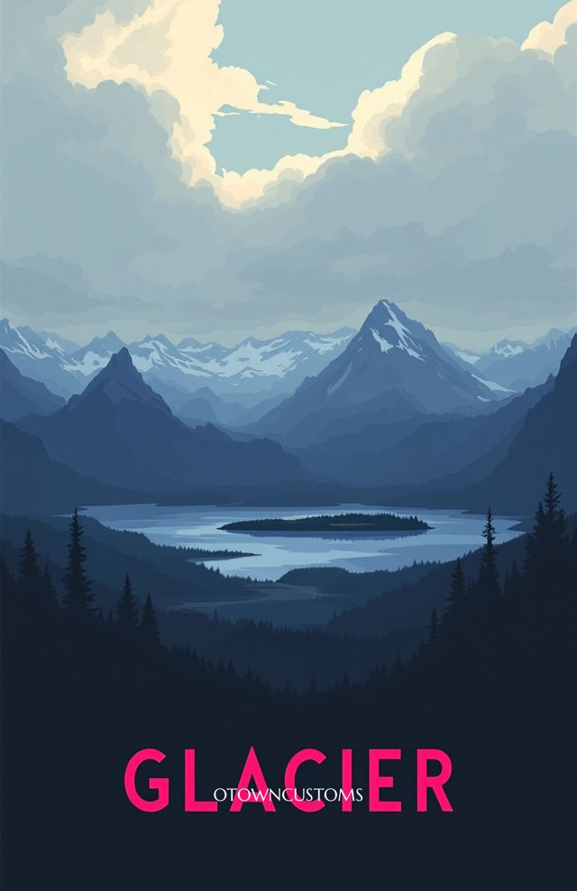 Minimalist Landscape St Mary Lake