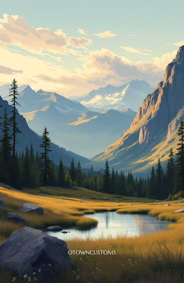Painterly Mountain Hidden Lake Overlook