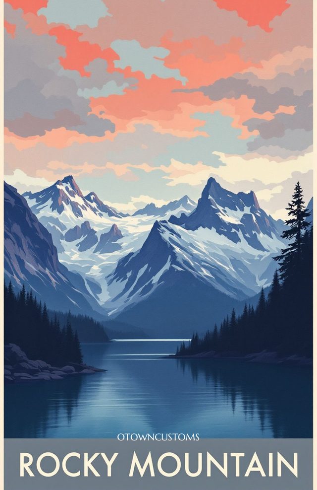 Vintage Travel Poster Landscape