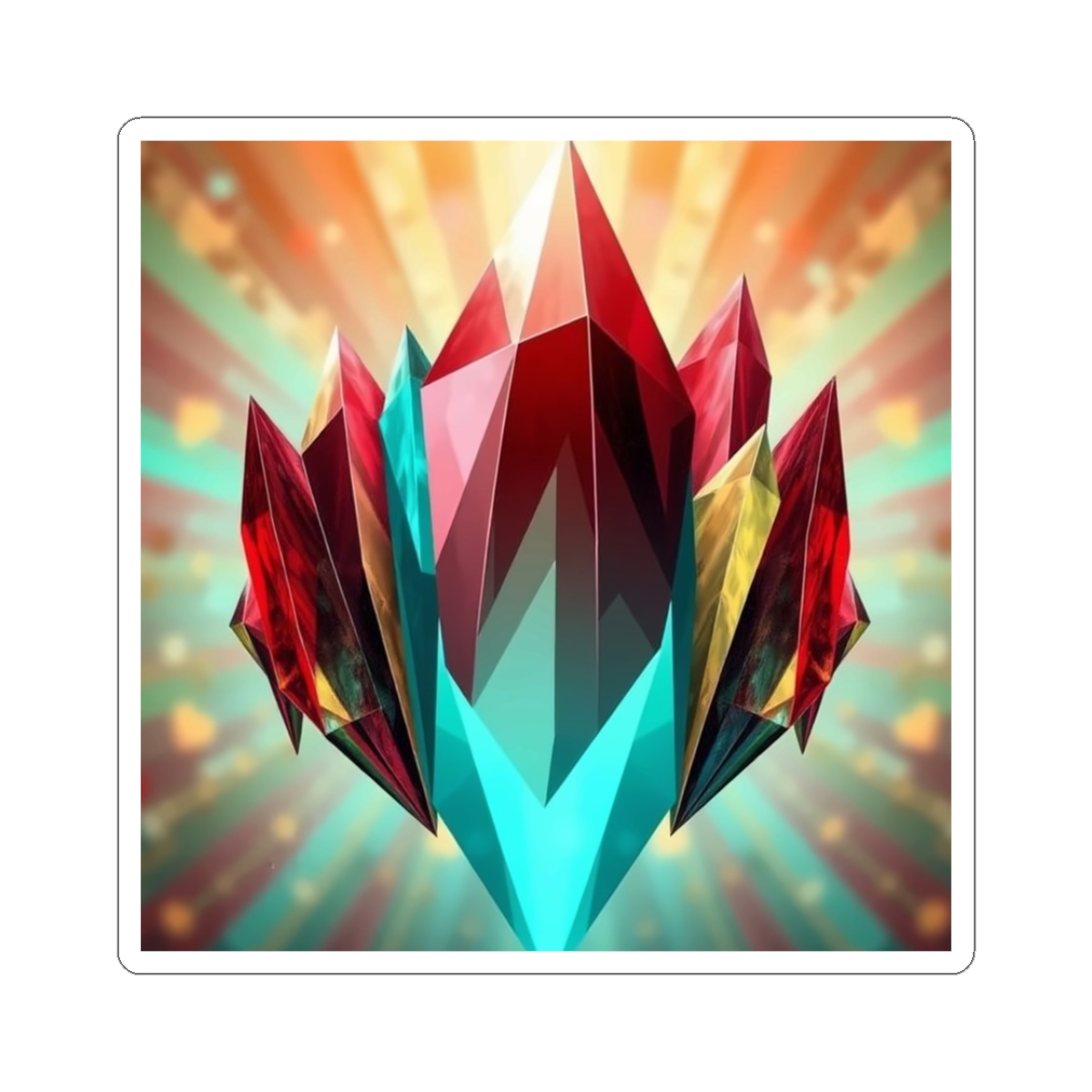 Crystal Burst — Art Sticker