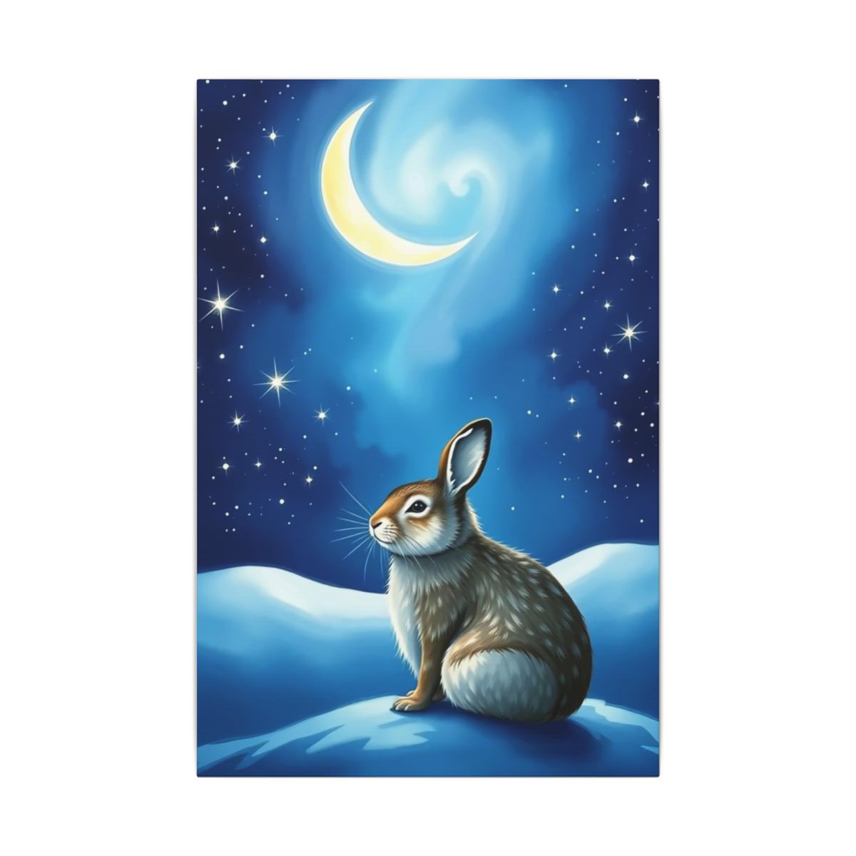 Moonlit Hare — Canvas Print