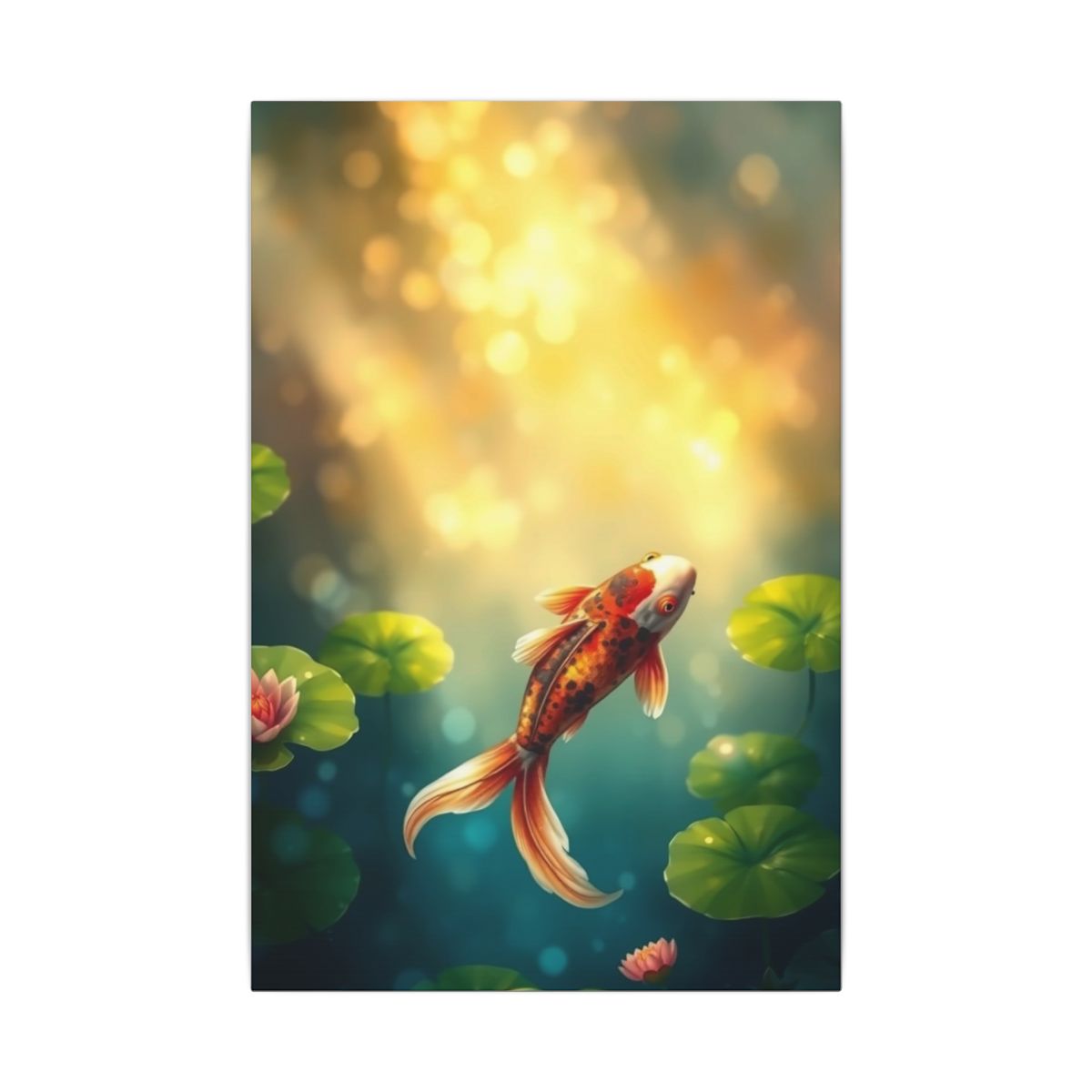 Koi Pond Glow — Canvas Print