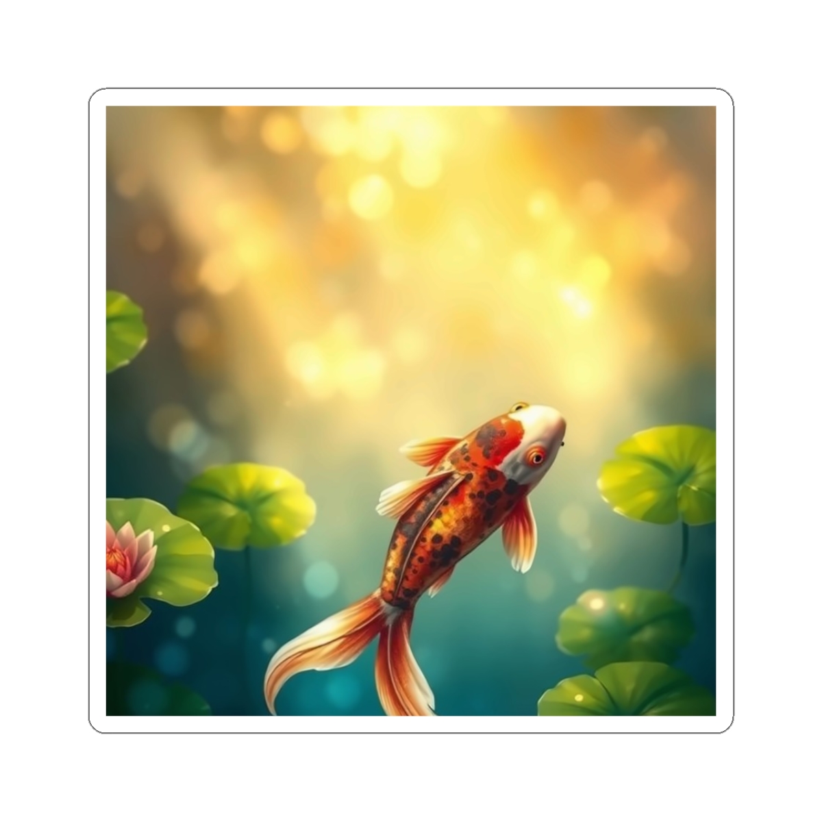 Koi Pond Glow — Art Sticker