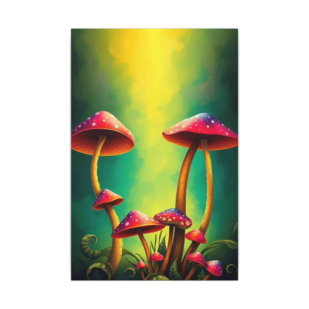 Glowing Mushroom Grove — Canvas Print