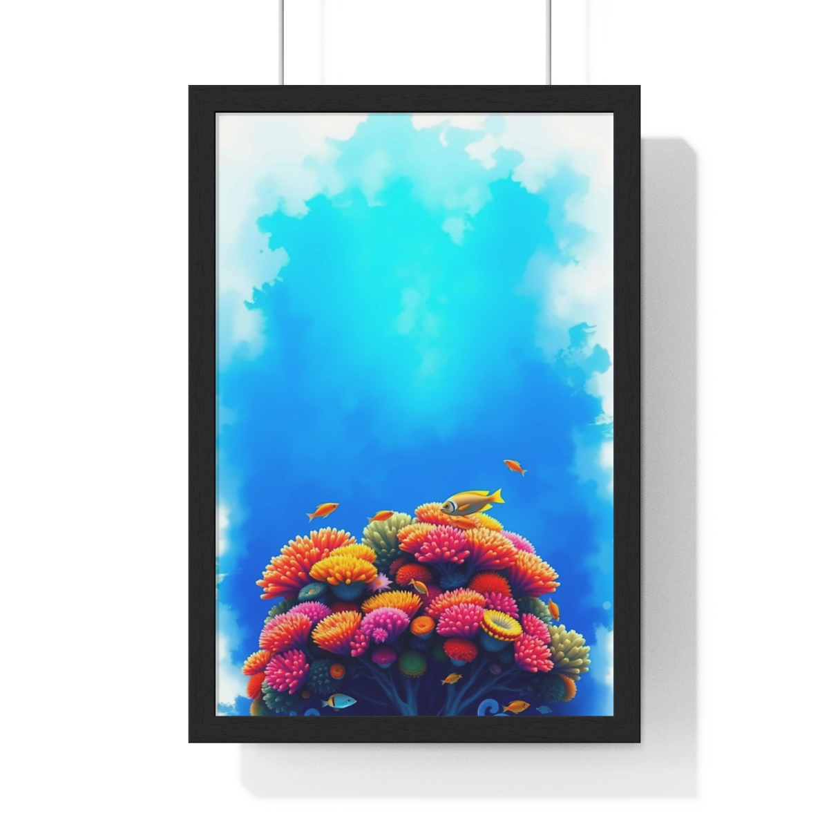 Coral Reef Bloom — Framed Poster