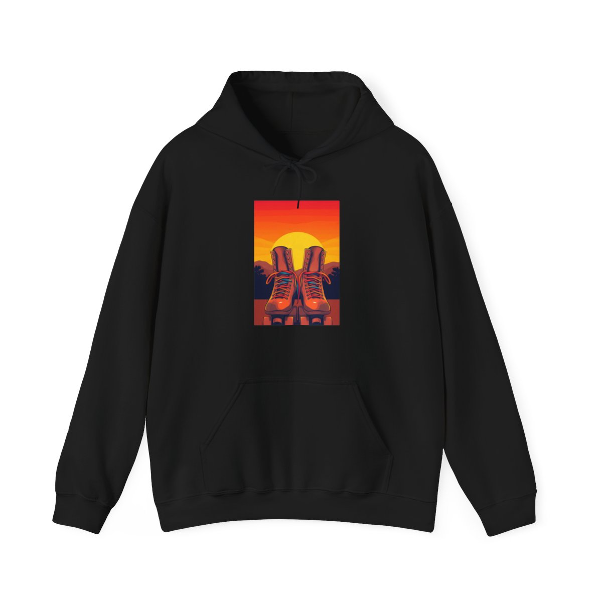 Sunset Roller Skates — Art Hoodie