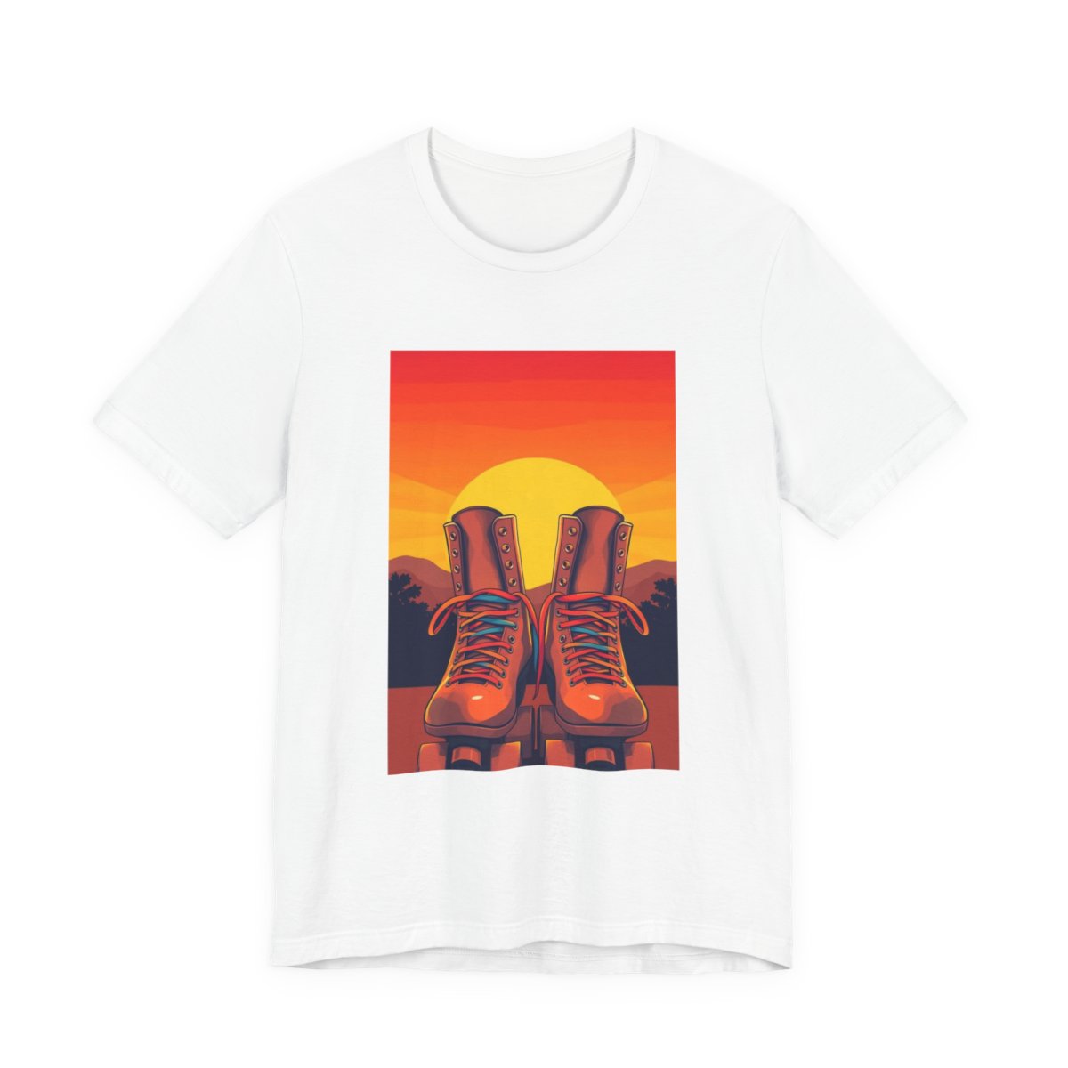 Sunset Roller Skates — Art Tee
