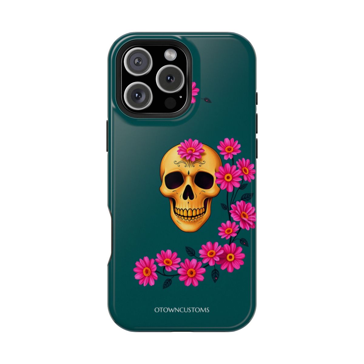 Pink Marigold Skull