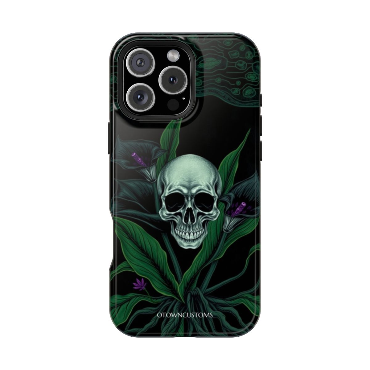 Skull with Black Calla Lilies