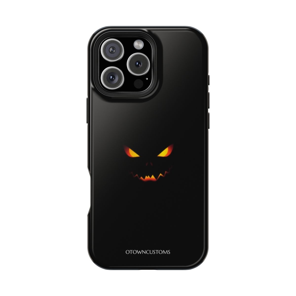 Pumpkin with Glowing Eyes in Dark