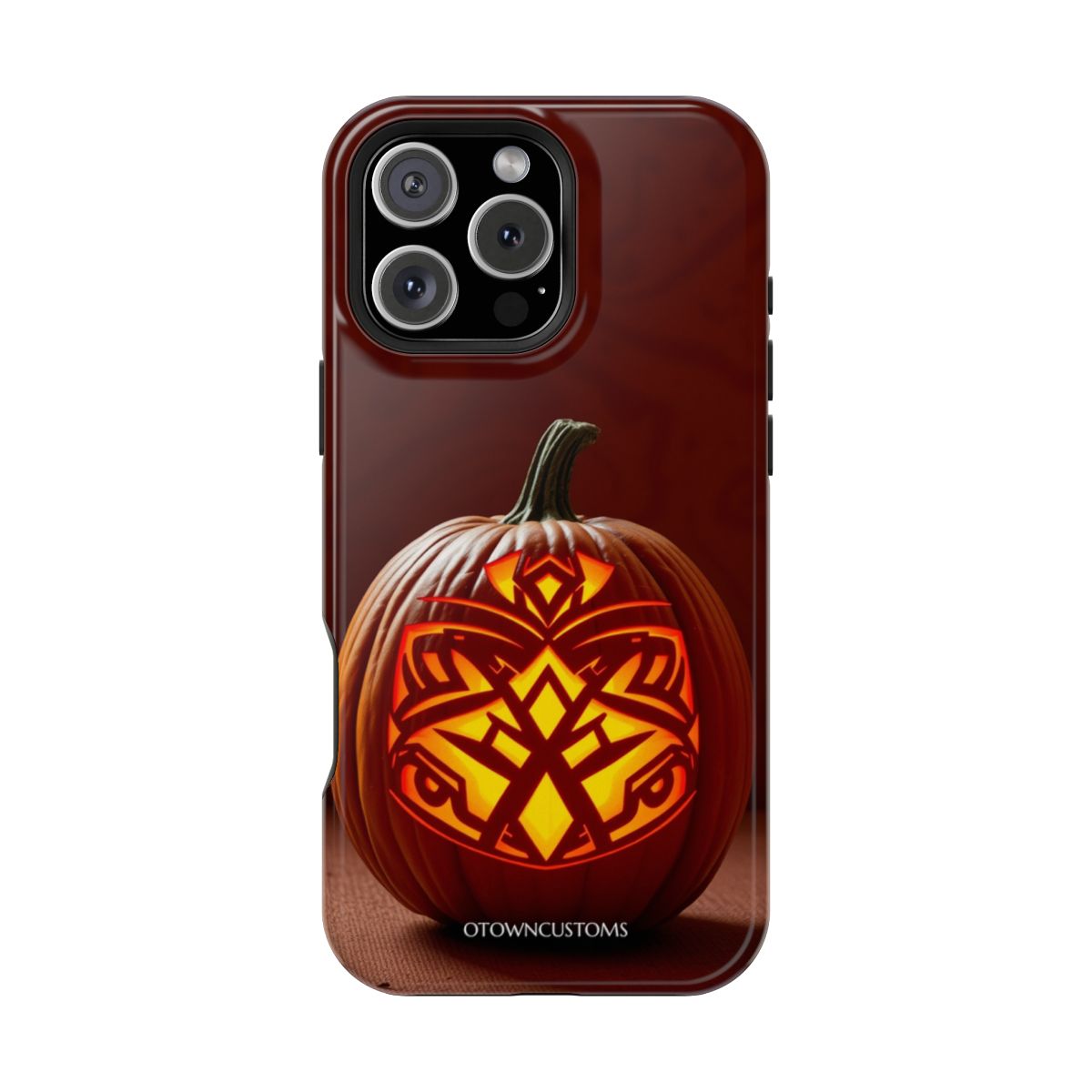 Pumpkin with Glowing Tribal Marks