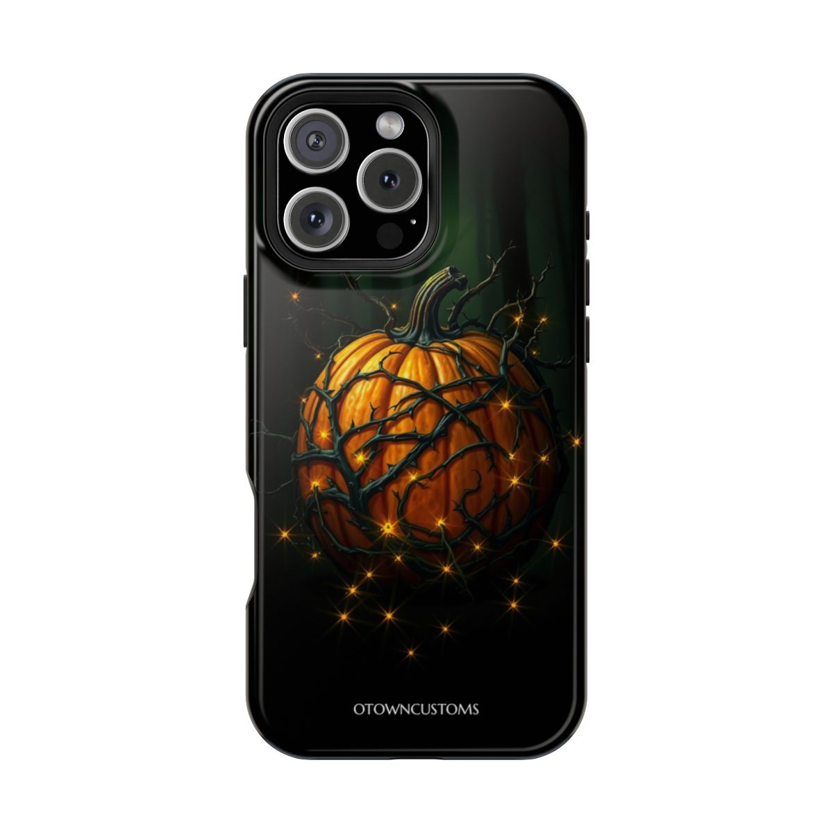 Pumpkin with Glowing Thorny Vines
