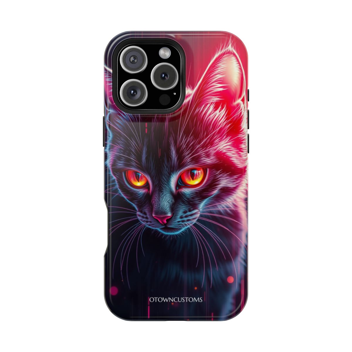 Static Neon Horror Cat