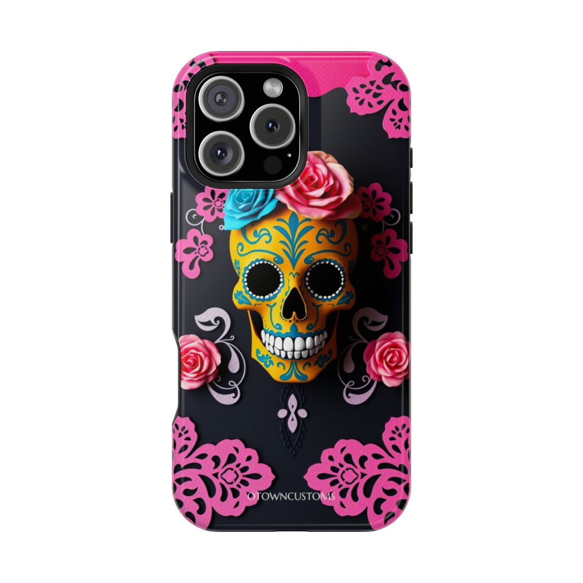 Phone Case: Marigold Rose Skull