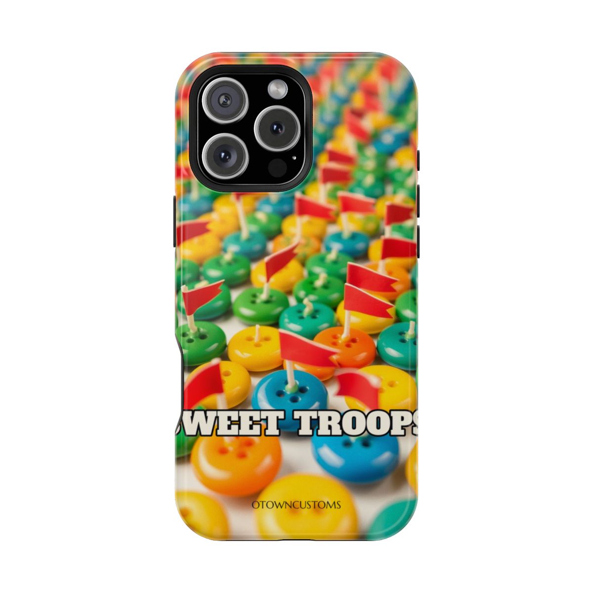 Retro Candy Pop Phone Case: Candy Buttons Parade