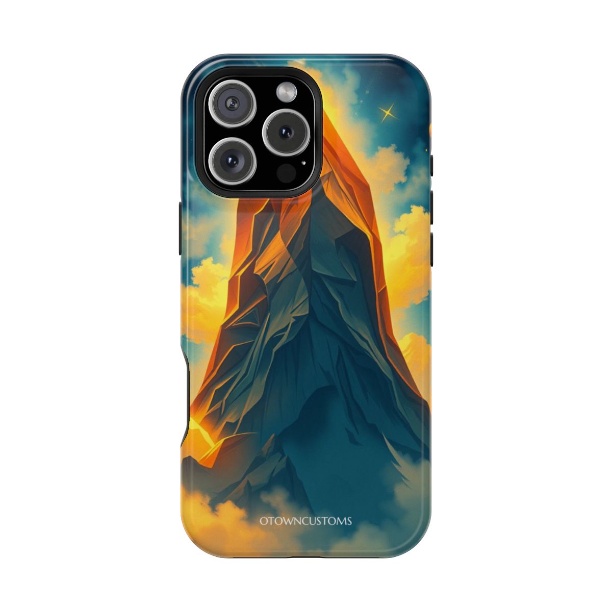 Stylized Mountain Phone Case Pit Board Geometry Retro Motorsport For iPhone