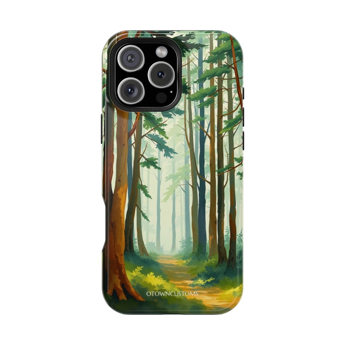 Painterly Forest Path Phone Case Vintage Forest Watercolor For iPhone