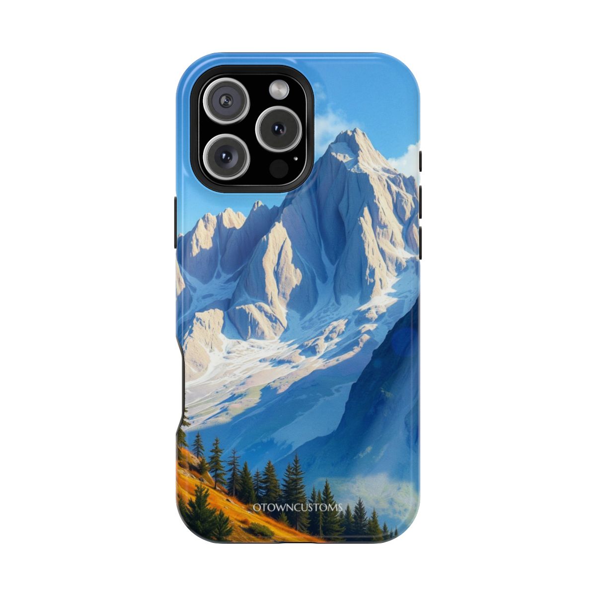 Majestic Mountain Vista Surreal Watercolor