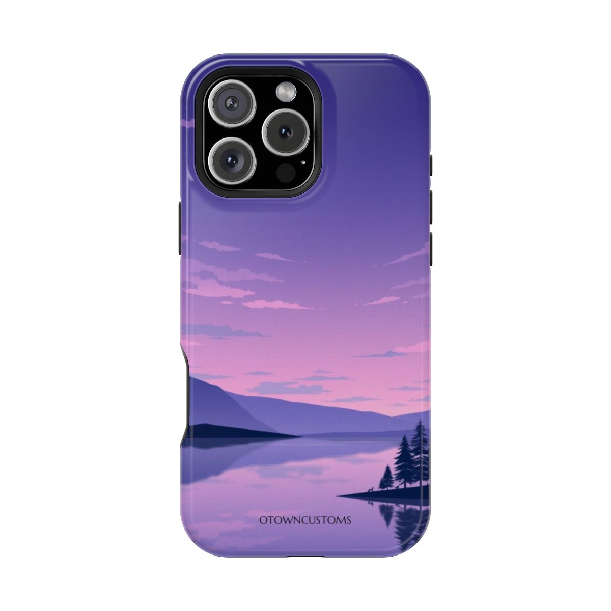 Minimalist Landscape Phone Case Lake at Twilight For iPhone Samsung