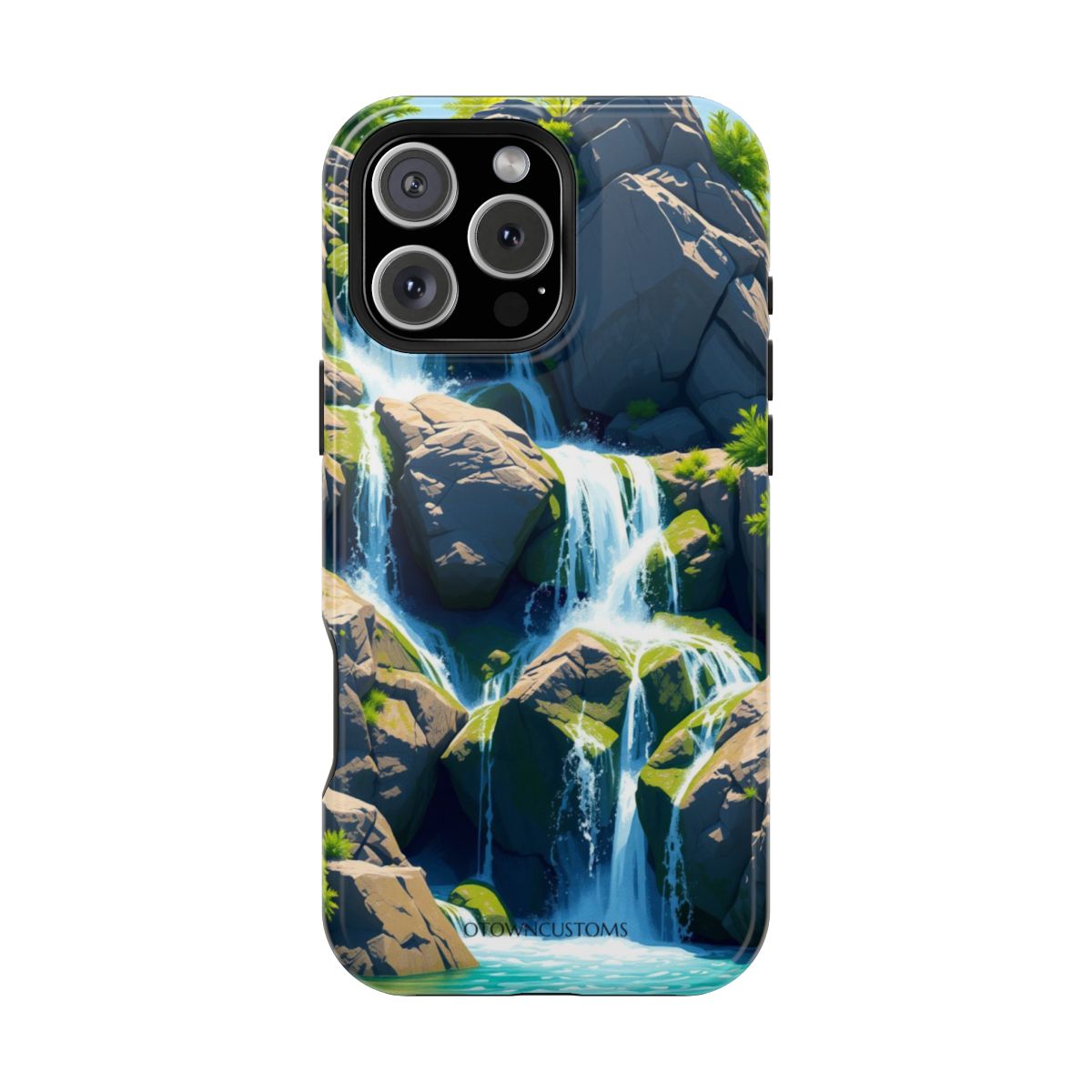 Vibrant Waterfall Mist Nature