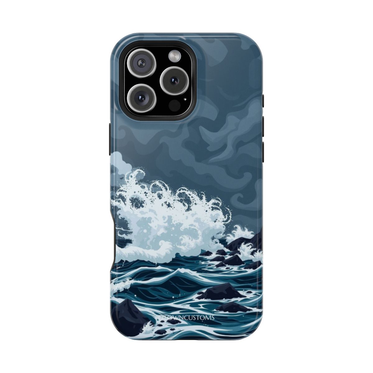 Dramatic Seascape Illustration Storm At Sea