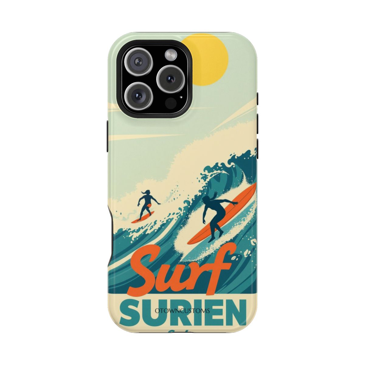 Retro Art Deco Surf Poster Waves
