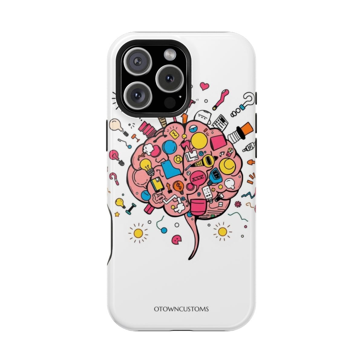 Overthinking Again Quirky Mental Health Doodle Art Phone Case For iPhone Samsu
