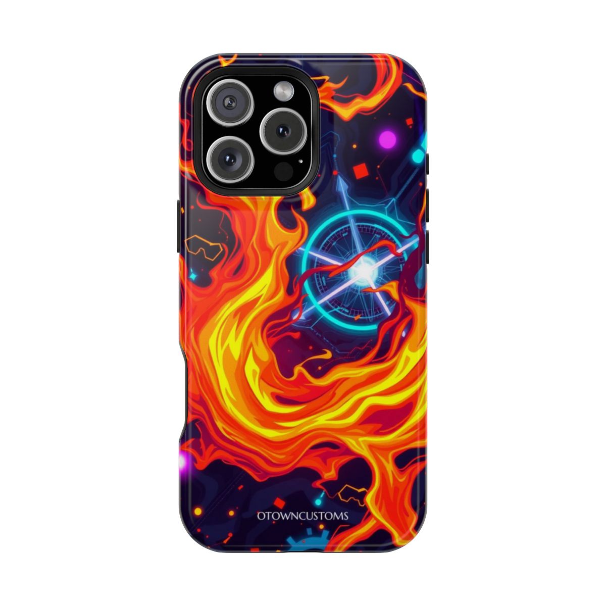 Fiery Digital Art Phone Case Overclock Heat For iPhone Samsung