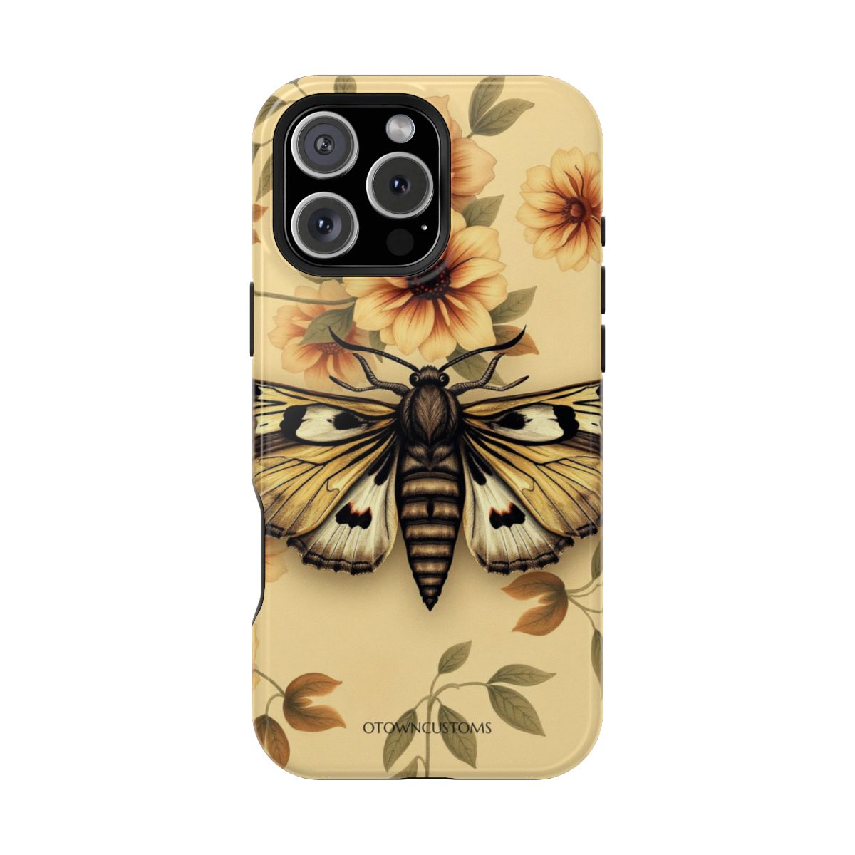 Vintage Botanical Floral Moth
