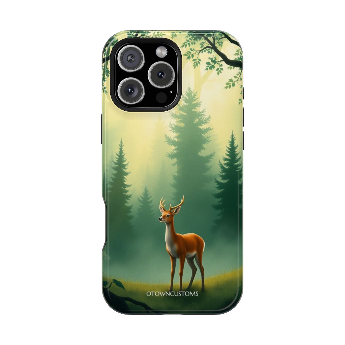 Enchanted Forest Deer Gaze Scene