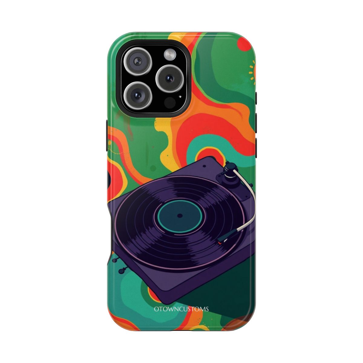 Retro Record Player Psychedelic Art