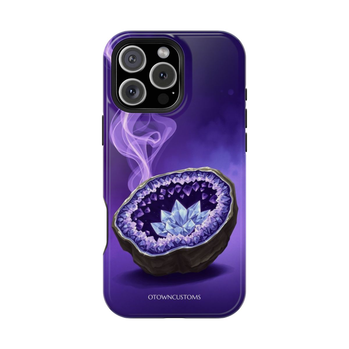Crystal Geode Gemstone and Smoke