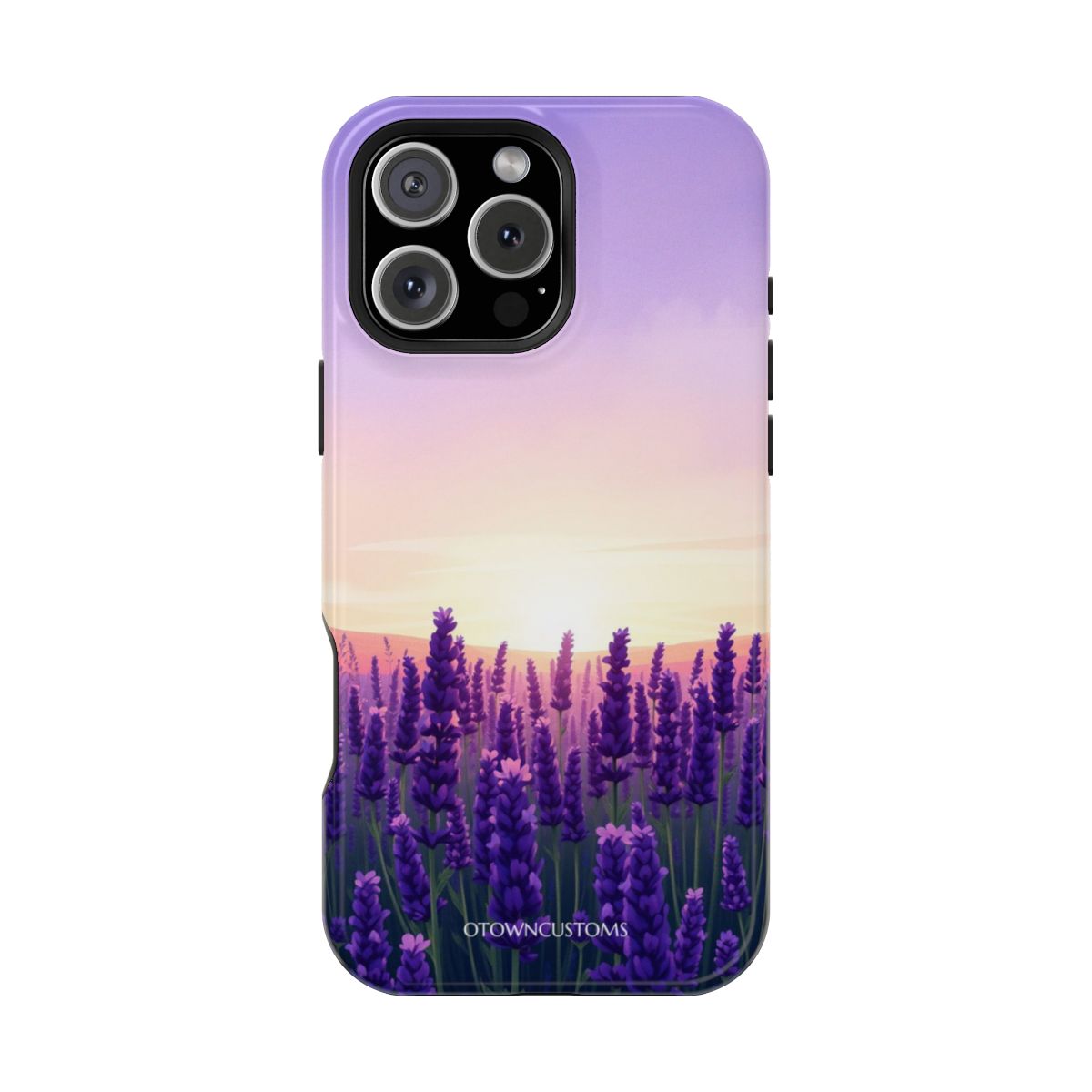 Stylized Lavender Field Vista