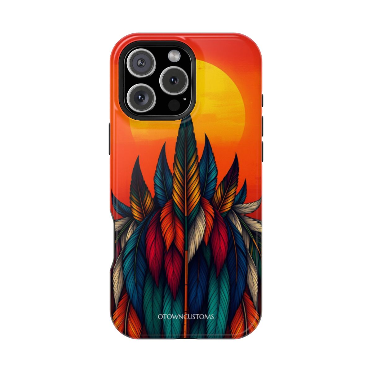 Vibrant Feathered Sunset