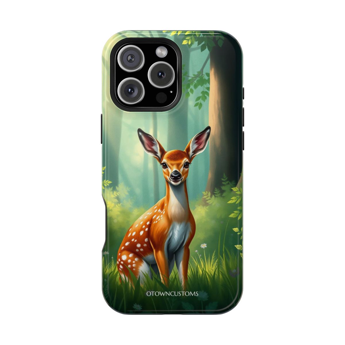 Enchanting Forest Illustration Fawn Gaze